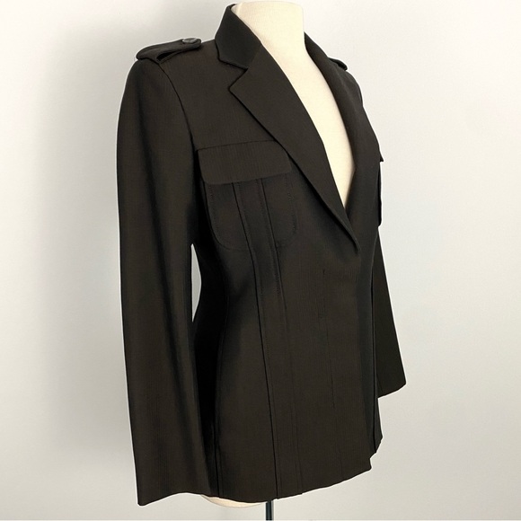 Gucci size EU 40 / US 2 Brown Wool and Silk Blazer - Picture 2 of 11